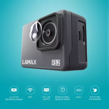 LAMAX X3.2 4K veiksmo kamera 2 inch Wi-Fi 12MP