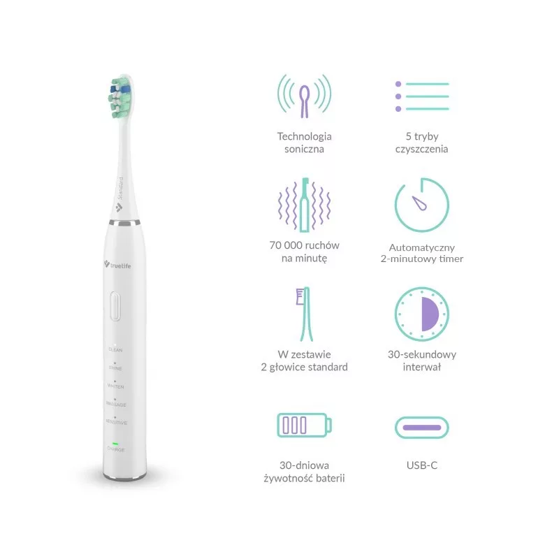 TLF TrueLife SonicBrush Clean30 Duo Sonic Toothbrush