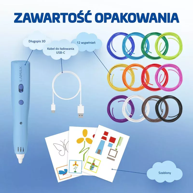 LAMAX ArtKid1 3D 3D rašiklis, mėlynas