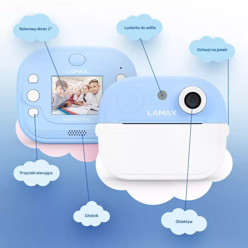 LAMAX InstaKid2 Play vaikų fotoaparatas, mėlynas