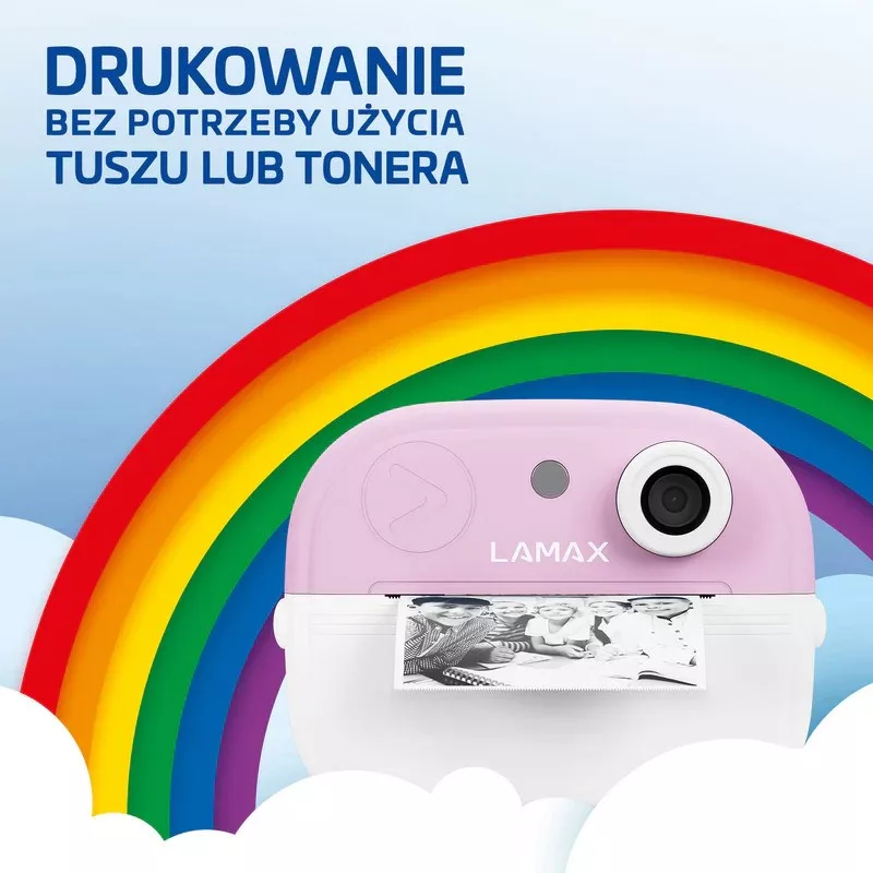 LAMAX InstaKid2 Play vaikų skaitmeninis fotoaparatas, rožinis, 2,0 inch IPS ekranas, Full HD vaizdo įrašas, 48 Mpx nuotraukos, microSD