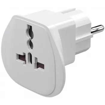 Goobay 94026 kelioninis adapteris JK, JAV, IT, CH į ES, baltas