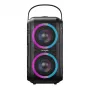 W-KING T9-2 Bluetooth Speaker 100W RMS Portable Party Speaker su RGB šviesomis, IPX6, TWS, karaoke, Power Bank, juoda