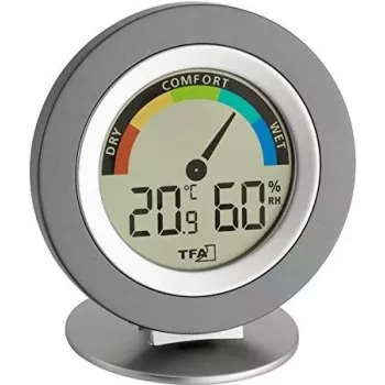TFA 30.5019 Thermo-Hygrometer COSY - Skaitmeninis vidaus termometras ir drėgmės matuoklis su Max/Min atmintimi, komforto zonos indikatoriumi, LCD ekranu, baltas