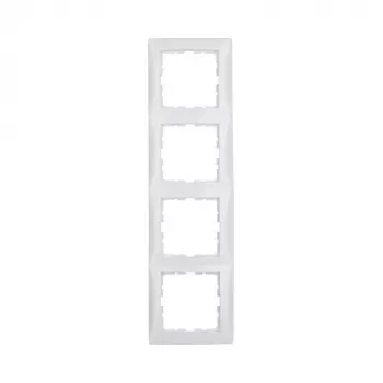 Berker S.1 4-Gang Cover Frame Polar White Glossy