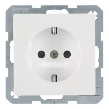 Berker 47236089 SCHUKO kištukinis lizdas Berker Q.1 Polar White Velvet