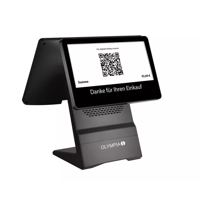 OLYMPIA T400K All-in-One 39.6 cm (15.6 colio) lietimui jautrus POS terminalas, juodas