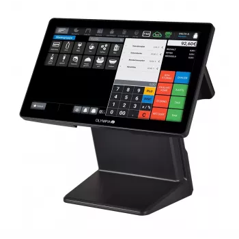 OLYMPIA T400K All-in-One 39.6 cm (15.6 colio) lietimui jautrus POS terminalas, juodas
