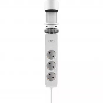 Olympia IOIO SL 3000 stalinis kištukinis lizdas baltas 3 Schuko lizdai 2 USB-A 1,5 m laidas