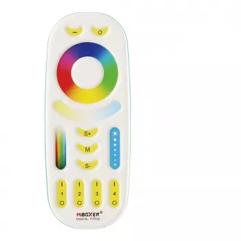 MIBOXER FUT092v2 LED nuotolinio valdymo pultas RGB+CCT 4 zonos 2.4GHz Baltas