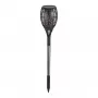 SYNERGY21 LED Flame Series Solar Garden Lamp su žeminiu smaigaliu - juoda
