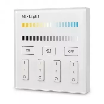 MIBOXER B2 LED nuotolinio valdymo pultas Smart Panel Dual White (CCT) 4 zonos