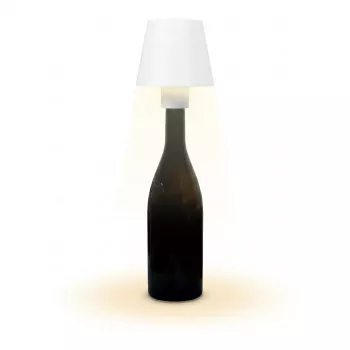 SYNERGY21 Synergy 21 LED stalinė lempa su įkraunama baterija, skirta buteliams, lauko, IP54, liečiamas jungiklis, reguliuojamas ryškumas, balta
