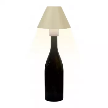 SYNERGY21 Synergy 21 LED stalinė lempa su įkraunama baterija, skirta buteliams, lauko, IP54, liečiamas jungiklis, reguliuojamas ryškumas, geltona
