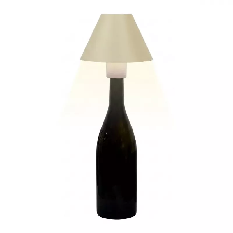 SYNERGY21 Synergy 21 LED stalinė lempa su įkraunama baterija, skirta buteliams, lauko, IP54, liečiamas jungiklis, reguliuojamas ryškumas, geltona