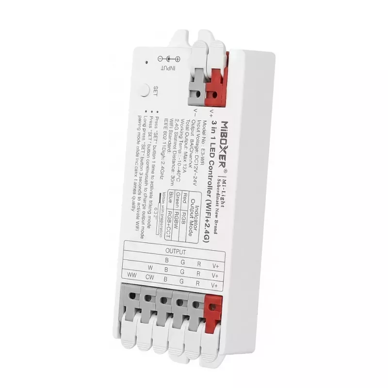 Miboxer E3-WR 5-in-1 LED valdiklis RGB/RGBW/RGB+CCT Wi-Fi 2.4GHz
