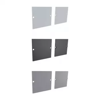 Synergy 21 LED U-Profile ALU3535 galinis dangtelis (pora) sidabrinis
