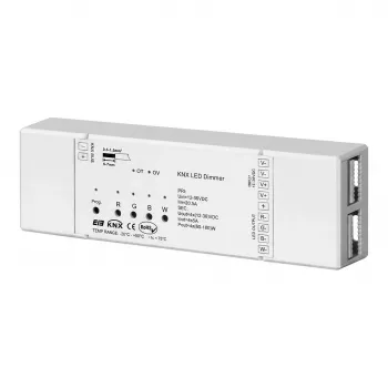 SYNERGY21 LED valdiklis EOS 08 KNX reguliatorius 4x5A su dinaminiais spalvų efektais