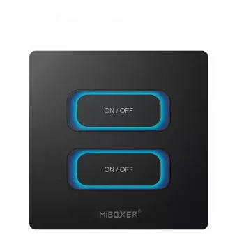 MIBOXER ESR2B 2-Gang Smart Switch 2.4GHz Motion Sensor + Dimmer Remote Control for MiLight/MiBoxer