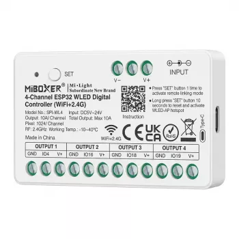 Synergy 21 Pixel LED valdiklis SPI-Series WLED (2.4GHz+WiFi) 4 kanalai MiLight/MiBoxer (SPI-WL4)