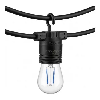 SYNERGY21 LED Retrofit E27 S14 Blue 2W, skirtas girliandų lemputėms