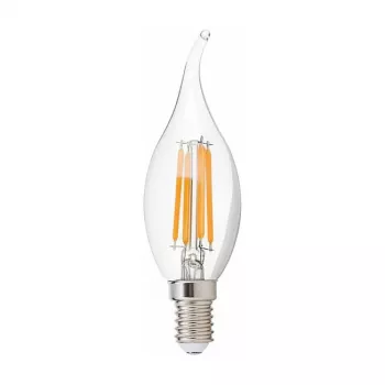 SYNERGY21 LED Retrofit E14 Candle Clear Bent Tip 4.5W Warm White Dimmable