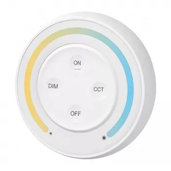 MIBOXER S1-W LED nuotolinio valdymo pultas dvigubai baltai CCT apšvietimui, baltas