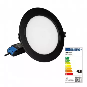 MIBOXER FUT066B LED Panel Round 12W RGB-WW su radiju ir WiFi juodas