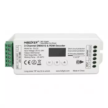 MIBOXER D5-CX LED DMX 5 kanalų valdiklis DMX serija