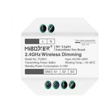 Miboxer Synergy 21 LED Dimmer Controller 2.4GHz Wireless Push Dimming (PUSH1)