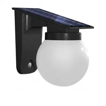 SYNERGY21 Synergy 21 LED sieninis šviestuvas su įkraunama baterija ir saulės elementu - Ball Milky -