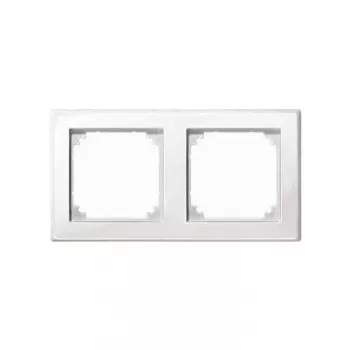 MERTEN 2-jungčių lizdo rėmelis baltas 15,2 x 8,1 cm