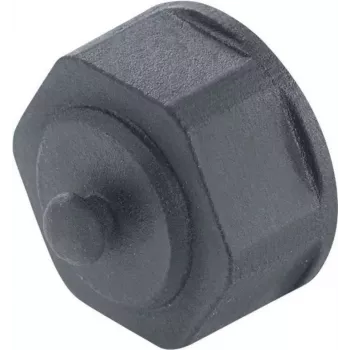METZ CONNECT BTR E-DAT Industry IP67 V1 Bulkhead Protective Cap for Flange Housing, Grey