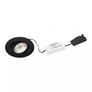 Brumberg Nivalis LED Recessed Spotlight 8W 3000K 650lm 230V AC Black 68mm Cut-Out