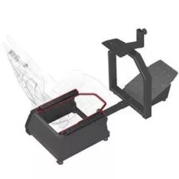 TrackTime Series One Seat Rails - Juodi, 180 mm reguliavimas, sunkaus darbo plienas sim lenktynių kabinoms