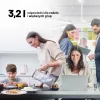 Lauben stiklinis vandens filtro ąsotis 32GW, 3,2 l, borosilikatinis stiklas, be BPA, elektroninis filtro tarnavimo laiko indikatorius, permatomas/juodas