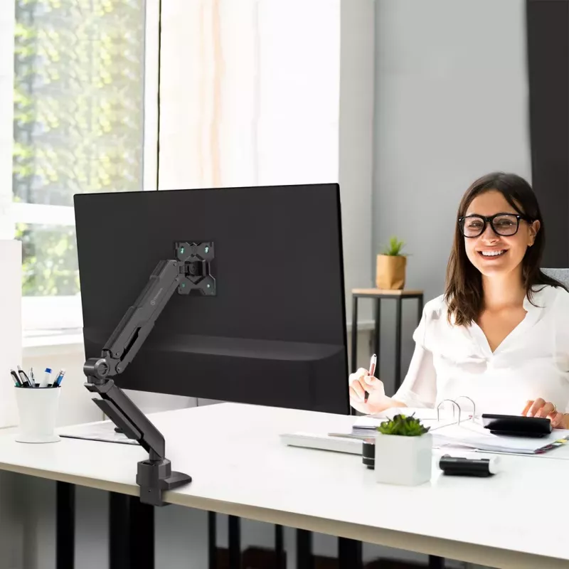 ONKRON G90-B Vieno monitoriaus stalinis laikiklis 13-34 inch ekranams, iki 10 kg, juodas