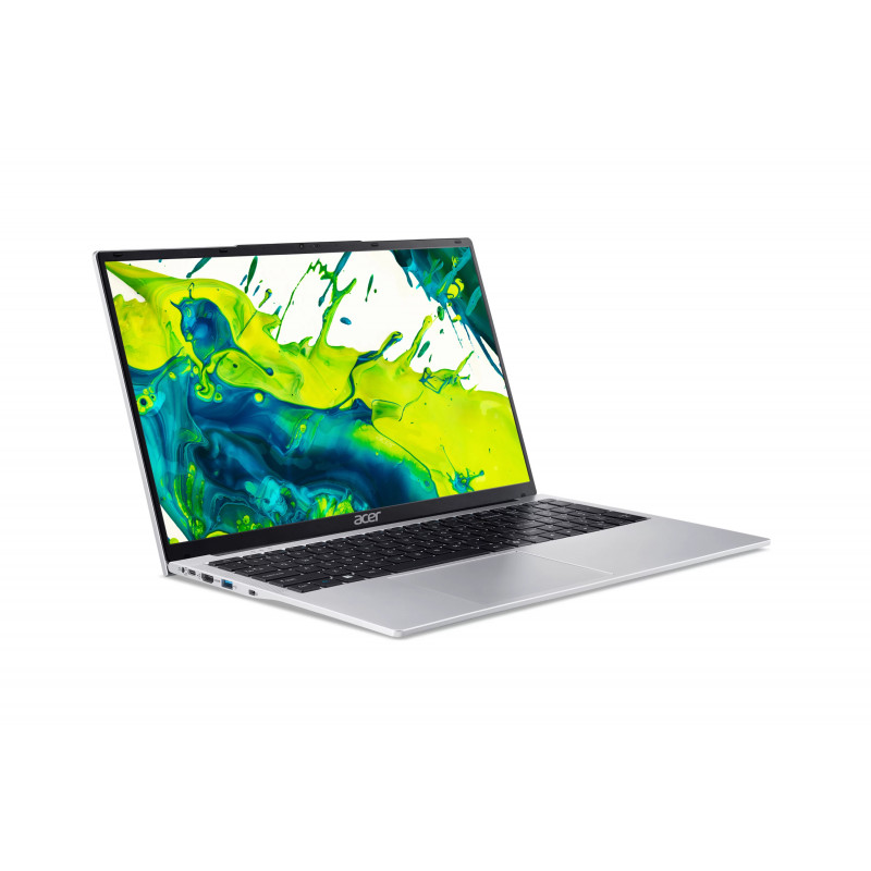 Acer Aspire Lite 17 AL17-31P nešiojamas kompiuteris - Intel N355 - 8GB RAM - 512GB SSD - 17,3 inch TN HD+ - Wi-Fi 6 - šviesiai sidabrinis - prancūziška klaviatūra - Windows 11 Home