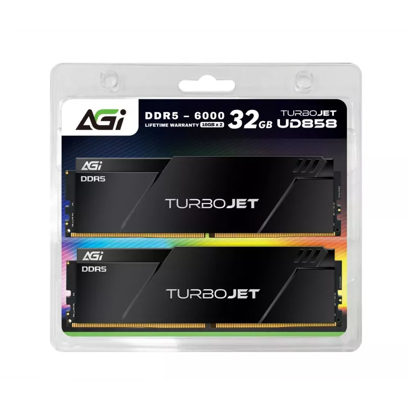 AGI TECHNOLOGY ATMINČIŲ RINKINYS DIMM 32GB DDR5-6000/KIT2 AGI6AWT16UD858-DR AGI