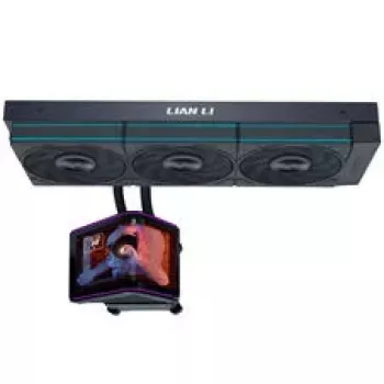 Lian Li HydroShift II OLED Curved 360 UNI FAN P28 AiO vandens aušinimas, 360 mm, OLED ekranas, P28 ventiliatoriai - juoda