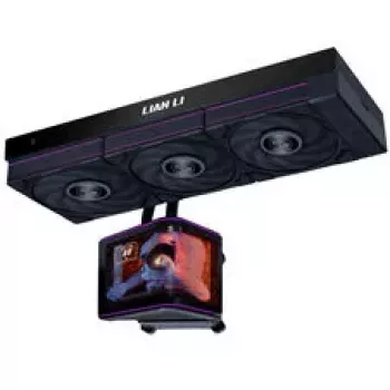 Lian Li HydroShift II OLED Curved 360 UNI FAN P28 AiO vandens aušinimas, 360 mm, OLED ekranas, P28 ventiliatoriai - juoda