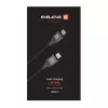 Evelatus USB-C į USB-C laidas 1,2 m 60W PD pintas nailonas baltas