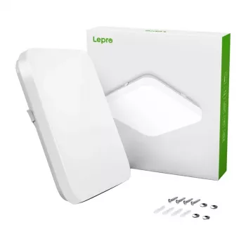 Lepro 150006 lubinis šviestuvas, 24W, 2400 lm, 4000K, IP54, įleidžiamas montavimas, apvalus, PC, baltas