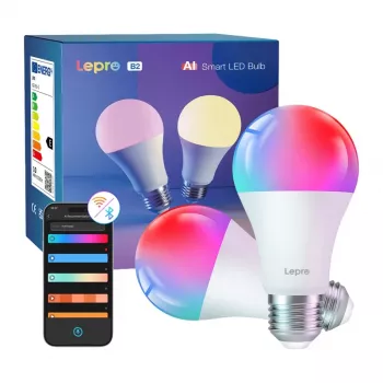 LEPRO B2-2 E27 Wi-Fi LED lemputė, 1100 lm, 2 vnt. pakuotė