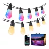 Lepro 15M ZB1 AI lauko girliandos - RGBIC išmaniosios Wi-Fi LED girliandos, 15 metrų, IP65, veikia su Alexa/Google Assistant