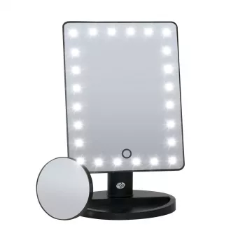 RIO MMSP-EU/2,4 24 LED Touch Dimmable Makeup Mirror, Black