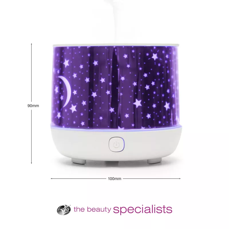 RIO DHNT-EU/1.4 Dream Time Ultragarsinis Aromadifuzorius, Drėkintuvas ir Naktinė Šviesa, 120 ml, 7 spalvų LED