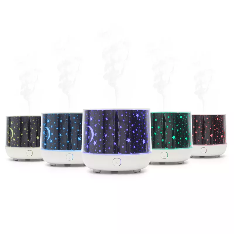 RIO DHNT-EU/1.4 Dream Time Ultragarsinis Aromadifuzorius, Drėkintuvas ir Naktinė Šviesa, 120 ml, 7 spalvų LED