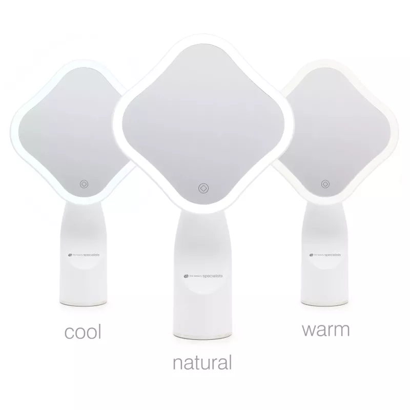 RIO MMIF-EU/1.1 Dressing Table Makeup Mirror su 5x padidinimu ir LED apšvietimu, poliruotas chromas