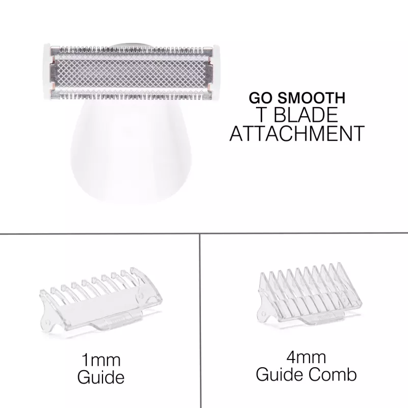 Rio SHTR-EU/1.3 Go Smooth 4-In-1 Lady Shaver & Bikini Trimmer, White